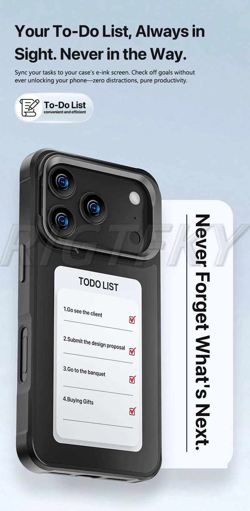 NFC E-ink Case for iPhone 17 Series