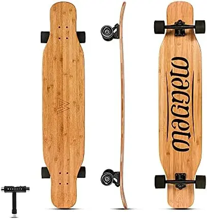 Carbon Fiber Longboards Skateboards for Cruising, Carving, Free-Style, Downhill and Dancing | Kicktails Tricks  Drop Through | G 8pcs skateboard bearings for skateboards longboards inline skates spinners