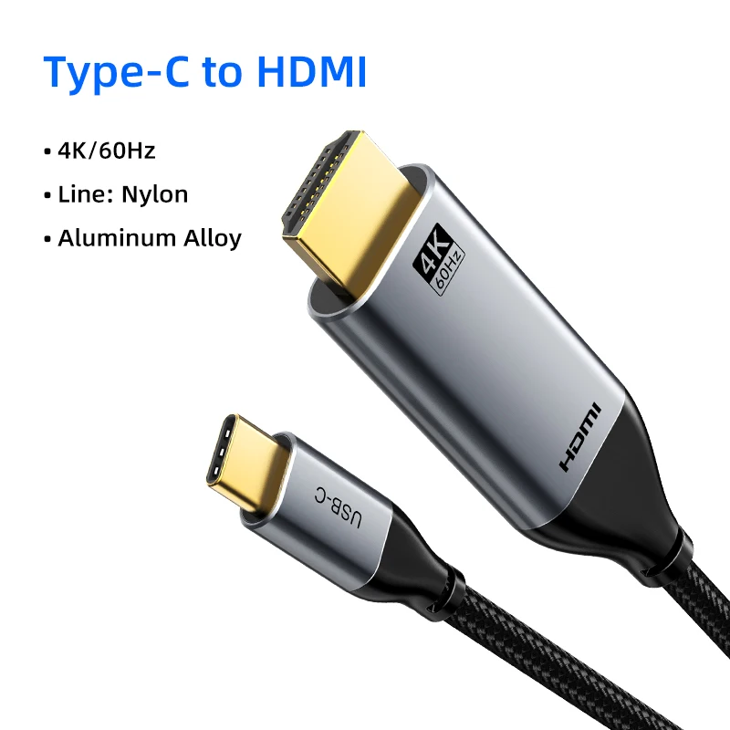 Ultra HD 4K USB-C to HDMI Cable with 60Hz Support