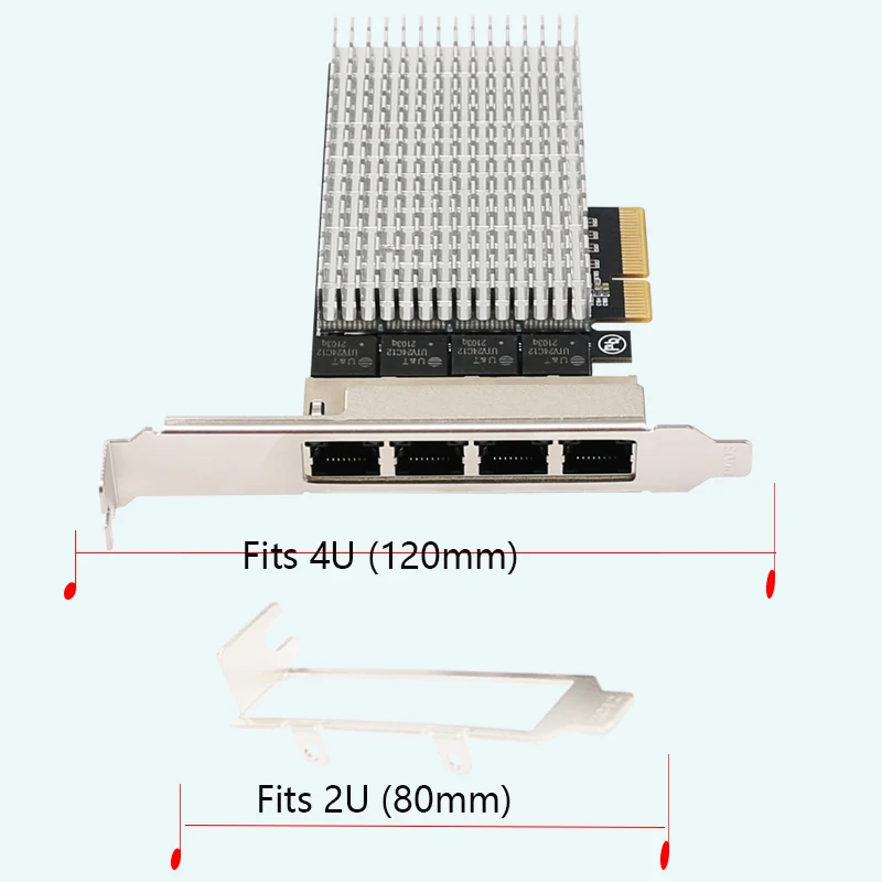 Realtek RTL8125B PCIe x4 이더넷 어댑터 NIC 네트워크 쿼드 포트 카드 2.5G 기가비트 이더넷 Lan 카드 10/100/1000/2500Mbps