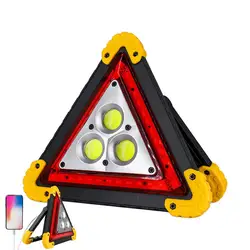 Led Warning Triangle Foldable Quick Charge Road Triangles Portable Bright & Eye-Catching Lightweight Safety Sign