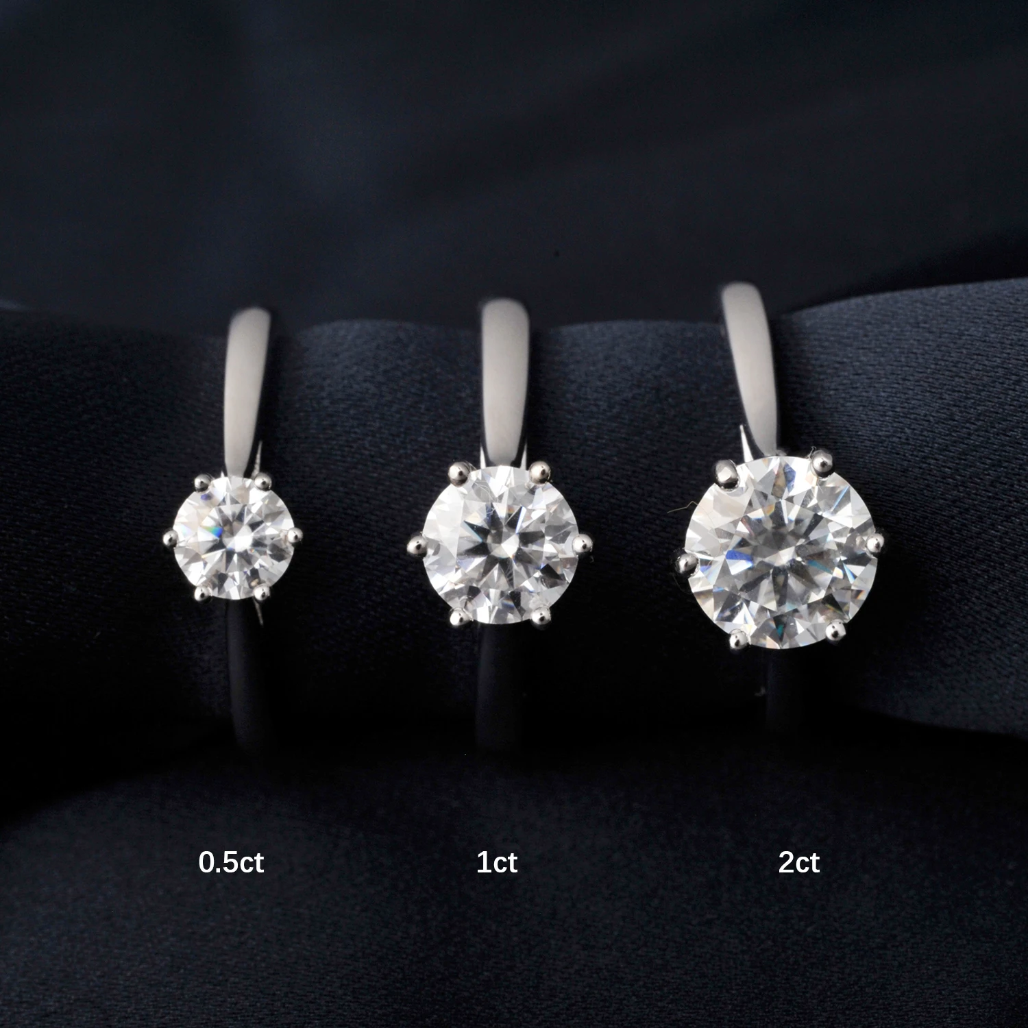 モアサナイト　指輪　2ct　インペリアルカット　ソリティア　フリーサイズ S2160898ebafe449991ca1984facec