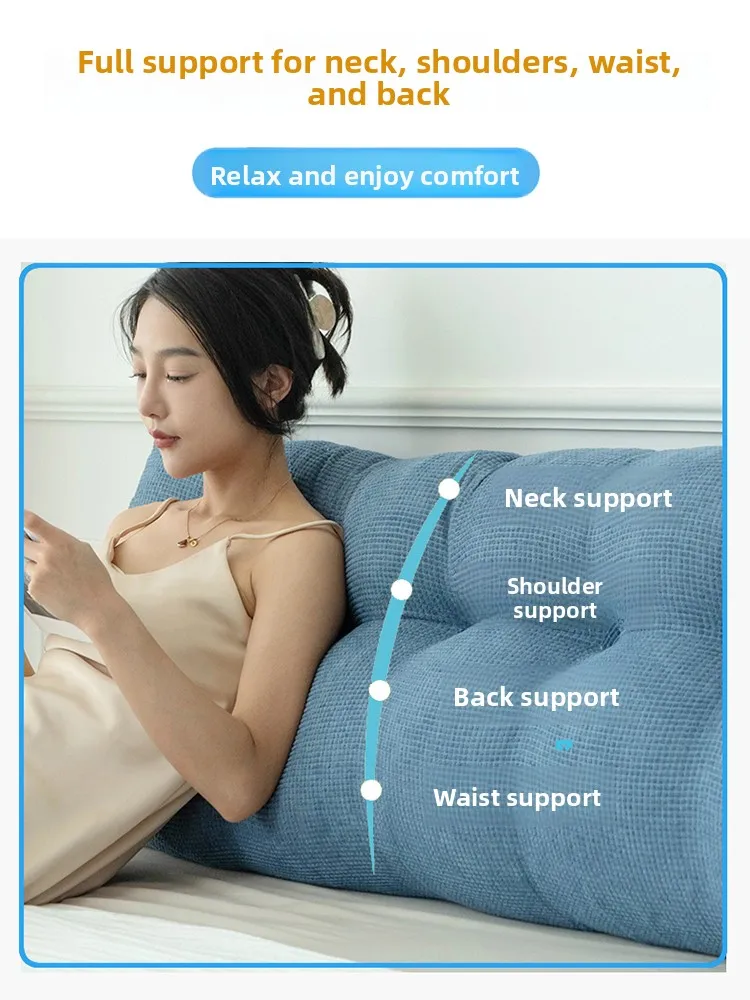 Modern mat e Bede Pillow Soft Plu Tat Bed Headrest Mobile Phone Play Waist Support Bed Barest Pad