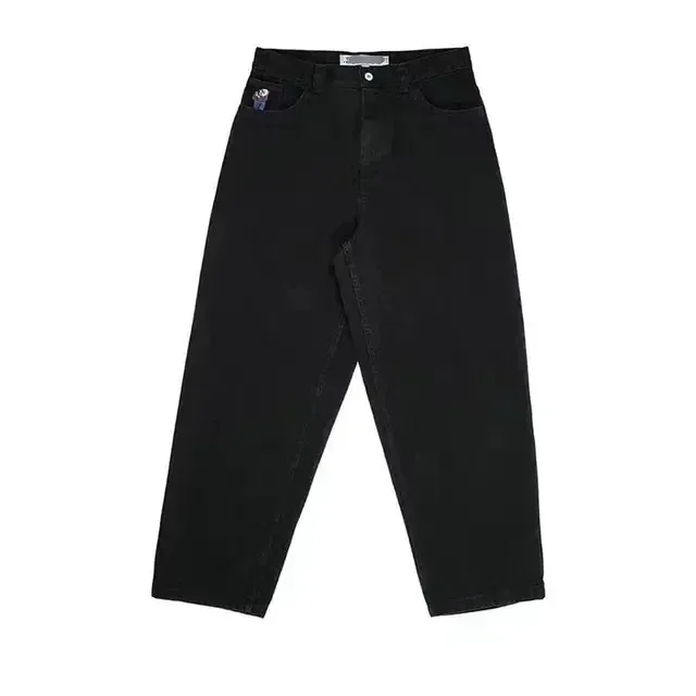 BigBoy Embroidery high waisted Jeans Retro Blue Baggy Skateboard Streetwear Y2K Couples Fashion Basketball Pants Clothing 4