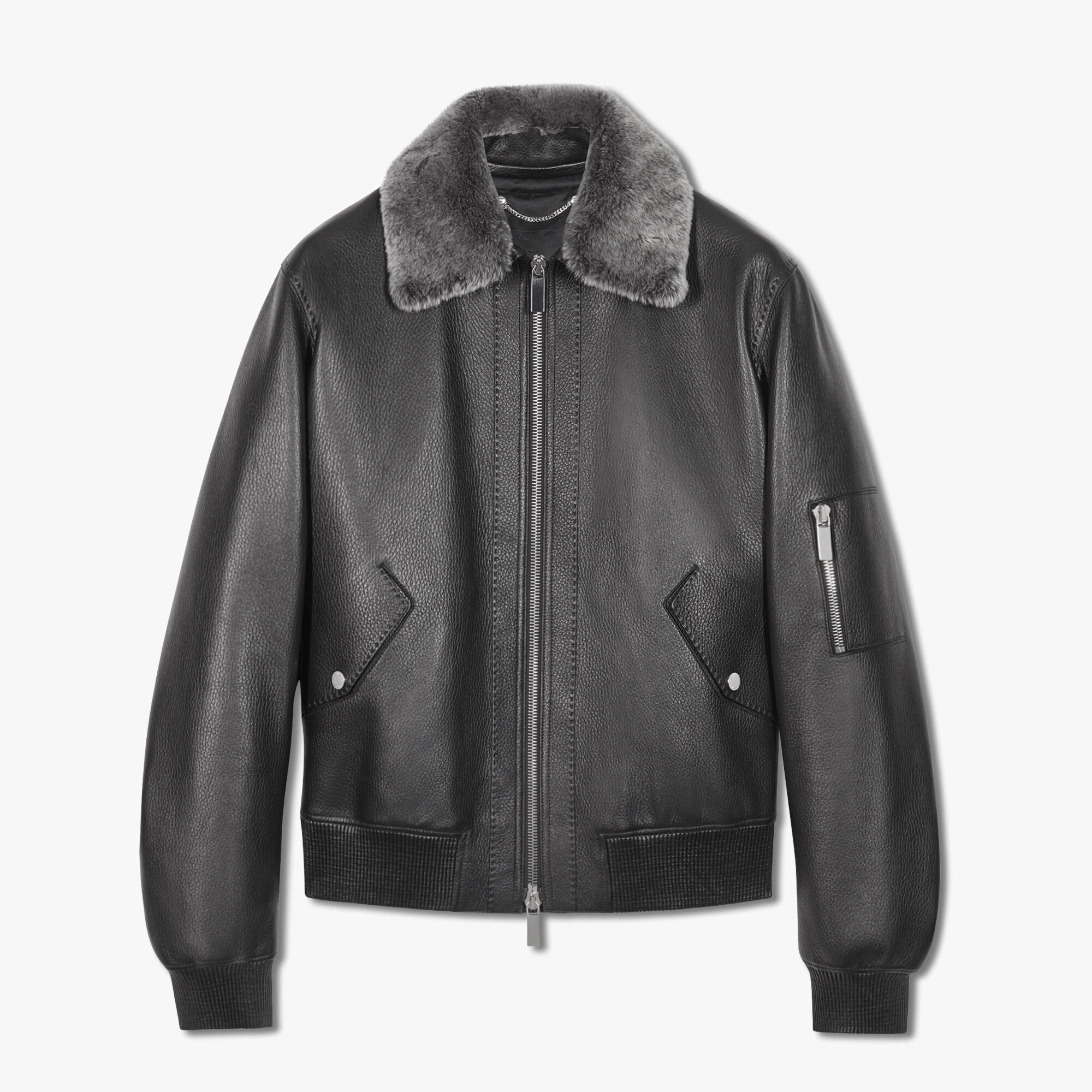 

NIGO Genuine Leather Deer Blouson With Shearling Collar Jacket Ngvp #nigo6453