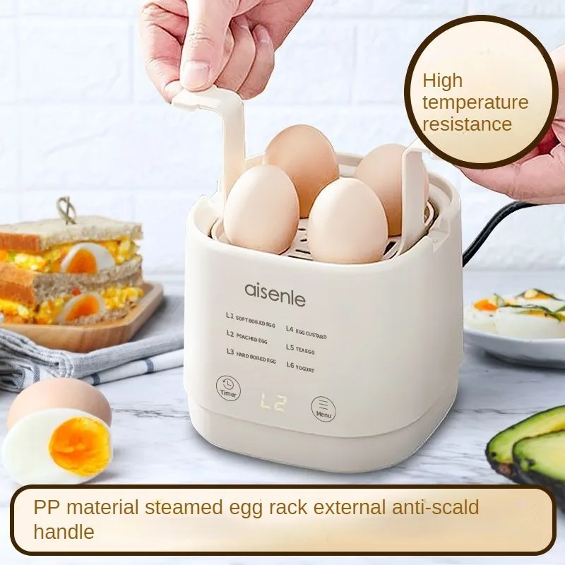 Egg Cooker 110V-220V 24H Timer Intelligent Breakfast Machine Automatic Power Off Small Multi-function Egg Steamer for Home Use 3