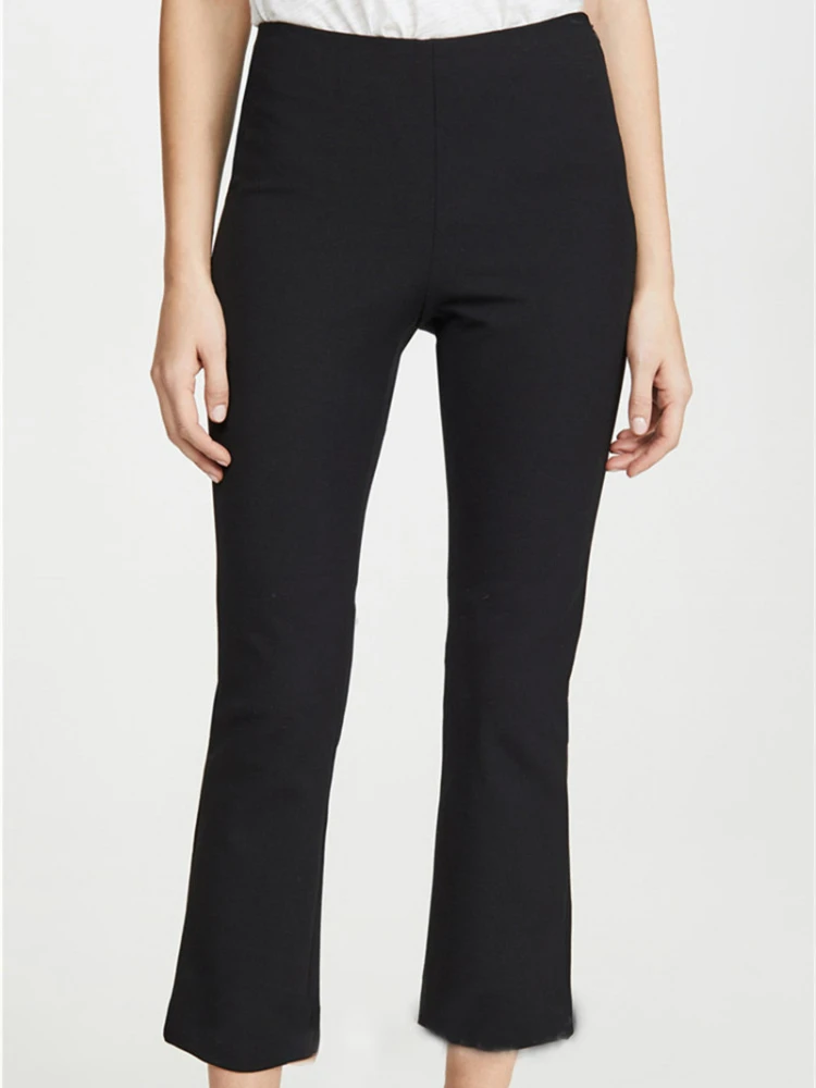

Women Casual High Waist Nine-point Bootcut Pants 2023 Spring and Summer New Style