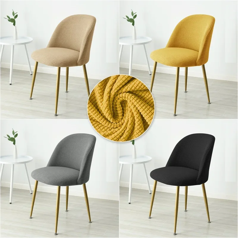 Housse De Chaise Scandinave Extensible En Velours - Lot 2/4/6 Pièces Pour Salle à Manger