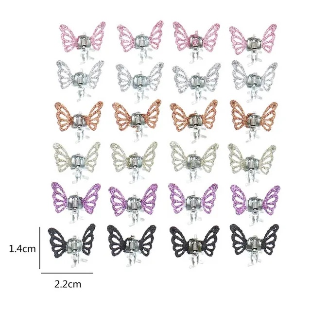 10PCS Fashion Butterfly Hair Clips for Women Girls Wedding Photography Head Clips Hairpin Hairgrips Decoration Hair Accessories 24Pcs set