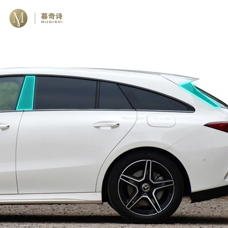 

Для Benz CLA C117 2019-2023 Автомобильная наружная защита B C оконная стойка полоса PPF Защитная пленка для краски ТПУ Прозрачная Пленка Установка