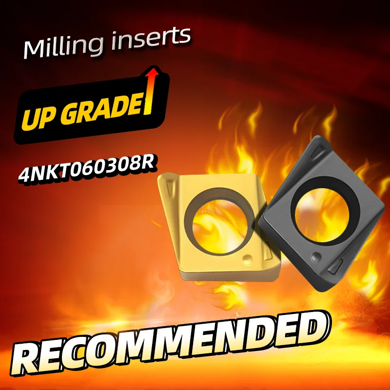 

Фрезерные вставки с ЧПУ для стали и нержавеющей стали 4NKT060308R, 10 шт./партия