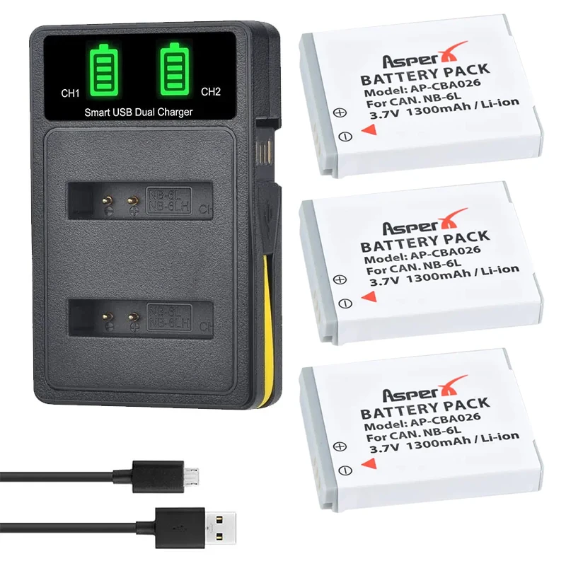 Batteria Della Fotocamera Nb 6L Nb6Lh Nb-6L Per Canon Power-Shot Ixus 310 Sx240 Sx275 Sx280 Sx510 Sx500 Hs 95 D10 D20 D30 1600Mah Batterie