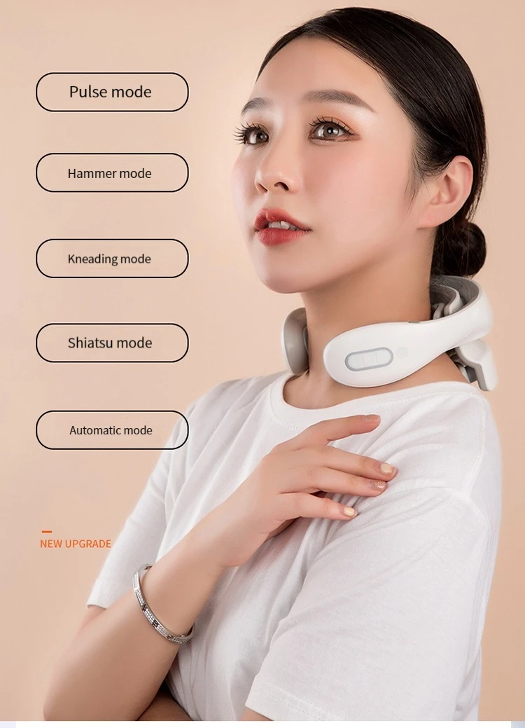 Neck Massage Intelligent Charging Heating Hot Pressing Magnetic Pulse Fashion Multi User Usage Portable Pulse Neck Massager 15