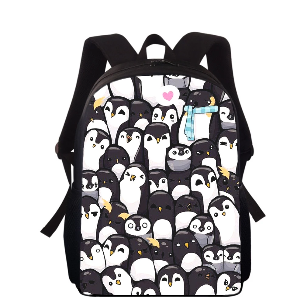 Cute cartoon penguin 15” 3D Print Kids Backpack Primary School Bags for Boys Girls Back Pack Students School Book Bags