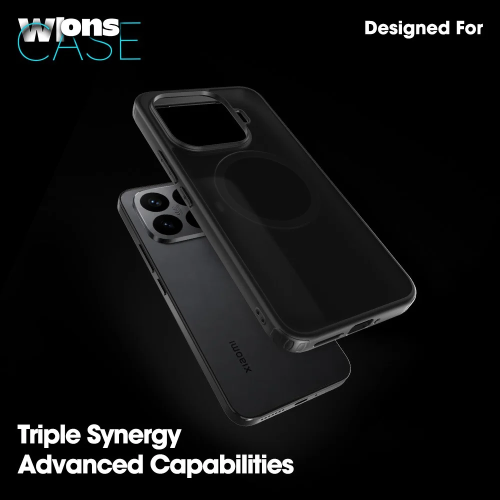 Luxury Matte Transparent Magnetic Case with Wireless Charging