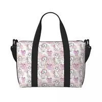 Custom Marie Cat Cartoon Pattern Groceries Tote Shopping Bags Women Large Capacity Beach Gym Travel Bags 1