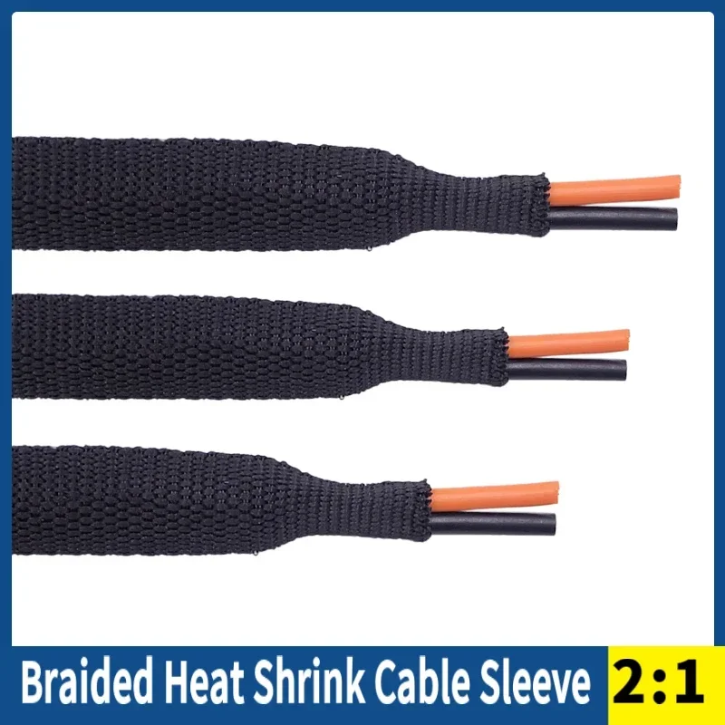 Manicotto Del Cavo Intrecciato Tubo Termoretraibile 6/8/10/12Mm Isolamento Ignifugo Pet Auto Line Organizer Wire Wrap Guaina Di Protezione