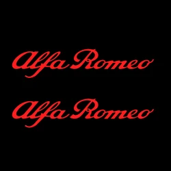 Alfa Romeo Car Logo Trunk Badge Sticker Set - Stylish Auto Decoration Accessories (2 - Pack) (2PCS Red)