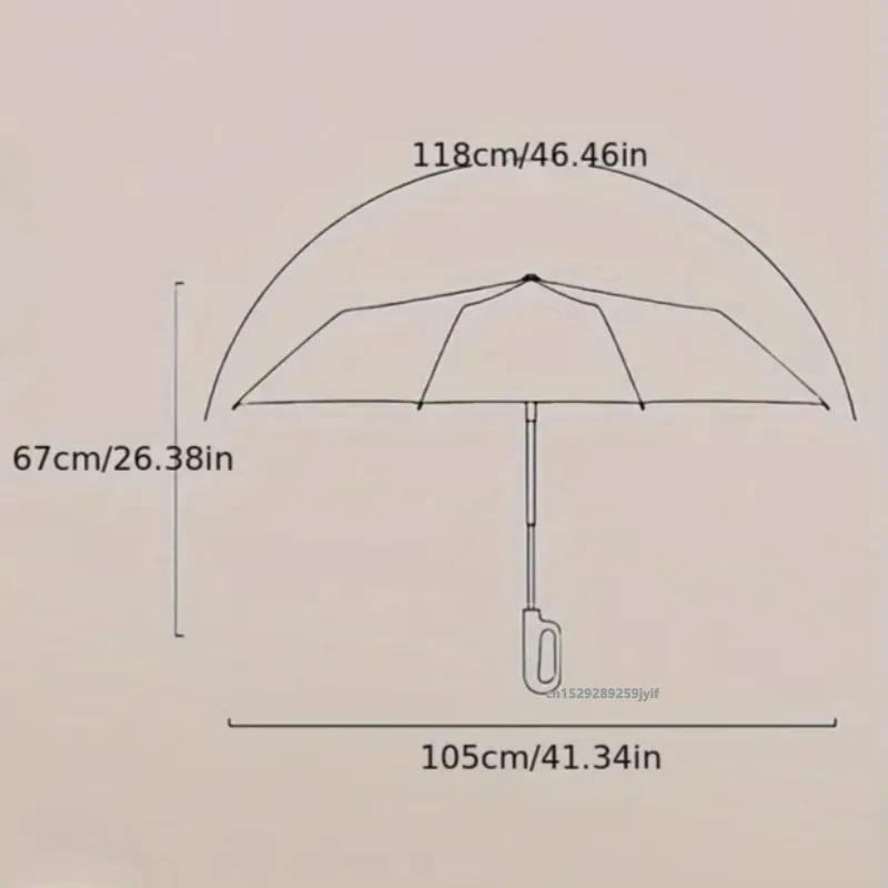 Men Women Umbrella Automatic Reverse Folding Umbrella with Ring Buckle UV Sun and Rain Umbrellas for Car Travel