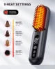 Cordless Hair Straightener Portable Brush 30s Fast Heating 10000mAh Rechargeable 300 Million Negative Ions Straightening Comb 3