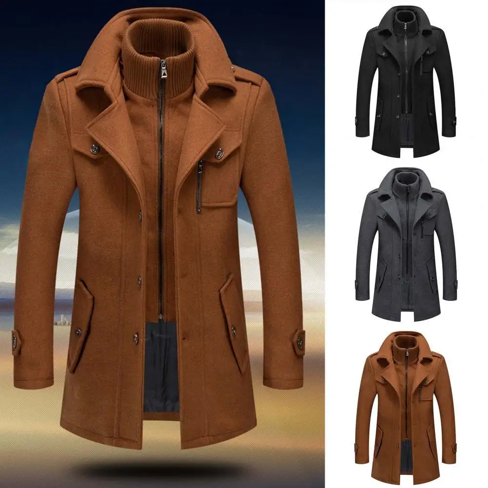 ONESTAND New Casual Overcoat for Autumn Winter Men's Jacket Solid