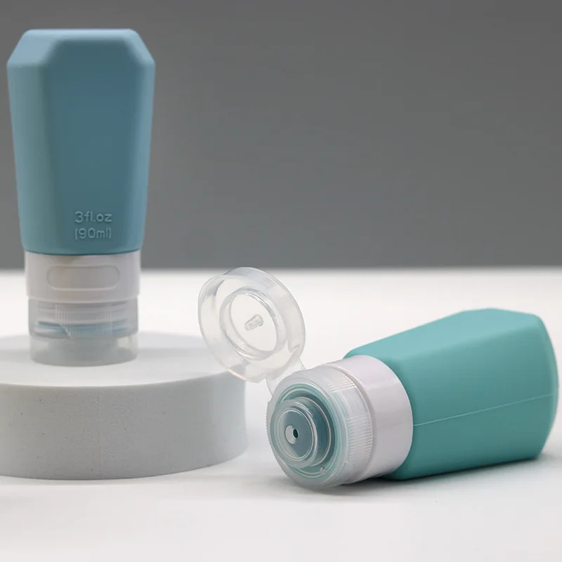 90ML Portable Silicone Travel Refill Bottle Shampoo Lotion Soap Liquid Refill Empty Bottle Skin Care Products Storage Container