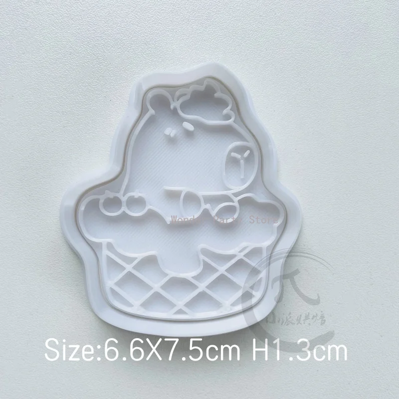 Cute Capybara Biscuit Mold Cartoon Animal Cookie Cutter and Stamps Fondant Cake Decoration Baking Tools Kitchen Gadget