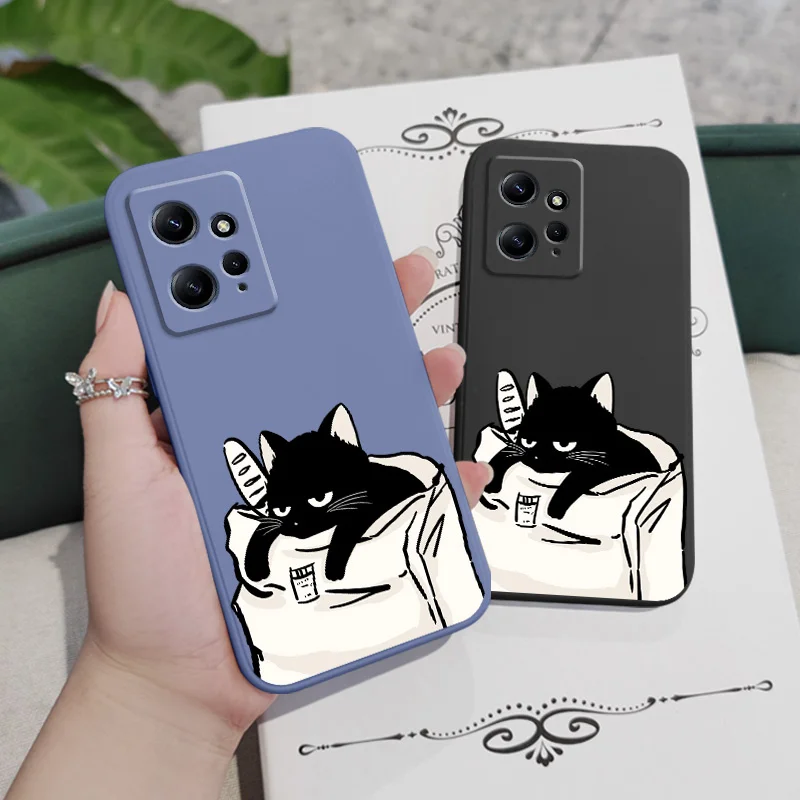 Bread Cat Liquid Silicone Phone Case - Soft and Durable Cover