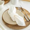 Set Of 6 40x40cm Table Cloth Napkins Durable Polyester Thicken Placemat Reusable for Kitchen Dining  Wedding Decoration 3