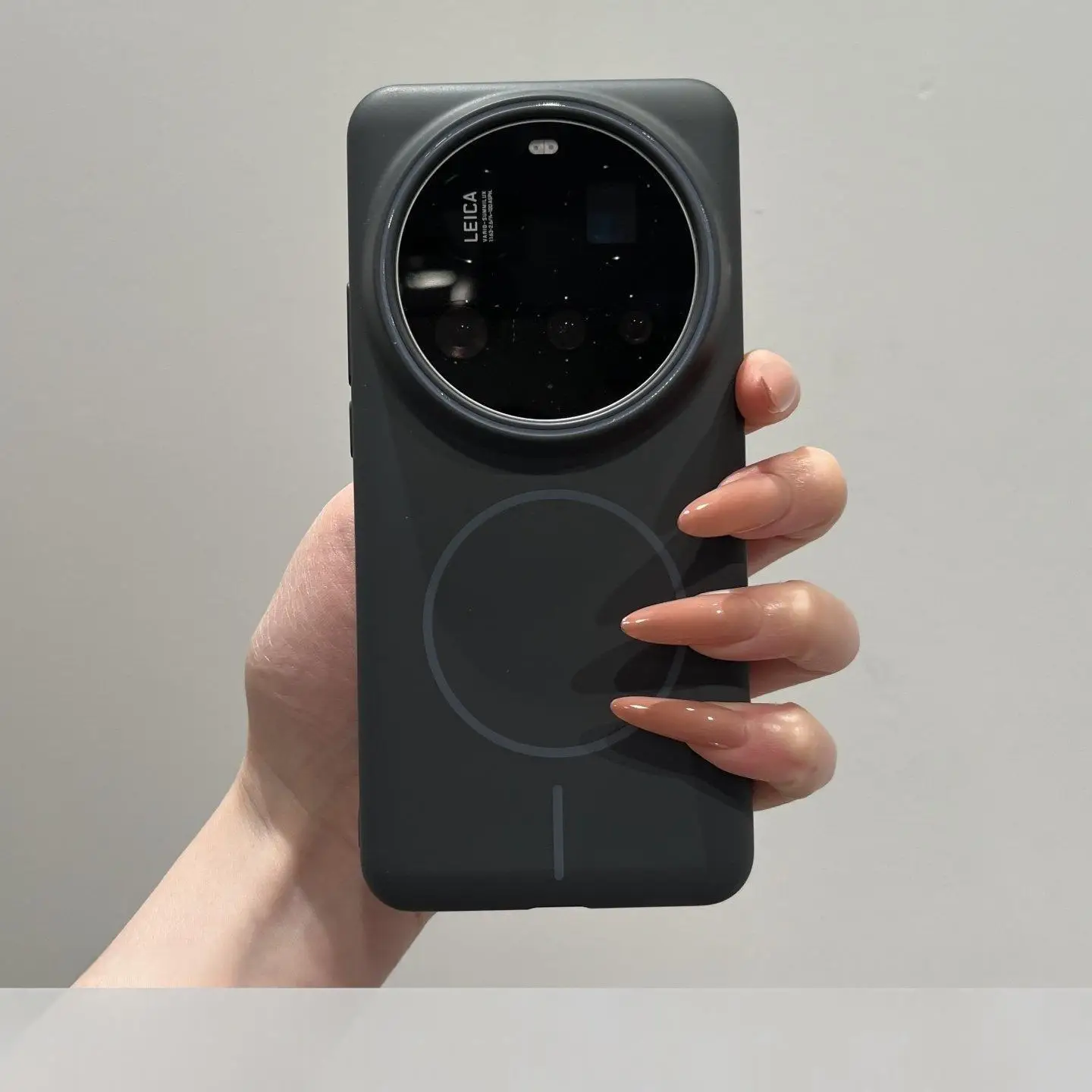 Luxury Soft Magnetic Frosted Phone Case with Circular Design