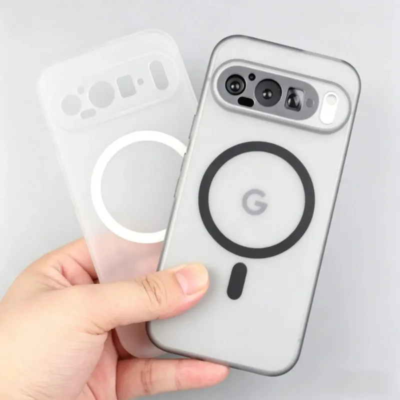 Translucent Frosted Magnetic Soft TPU Case with Camera Protection and Magsafe Compatibility