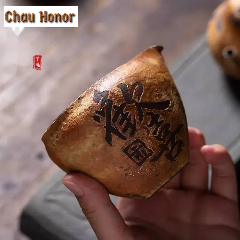 190ml Retro Old Rock Mud Tea Pitcher Handmade Longquan Celadon Cha Hai Household Justice Cup Kung Fu Tea Drinkware Gift Box