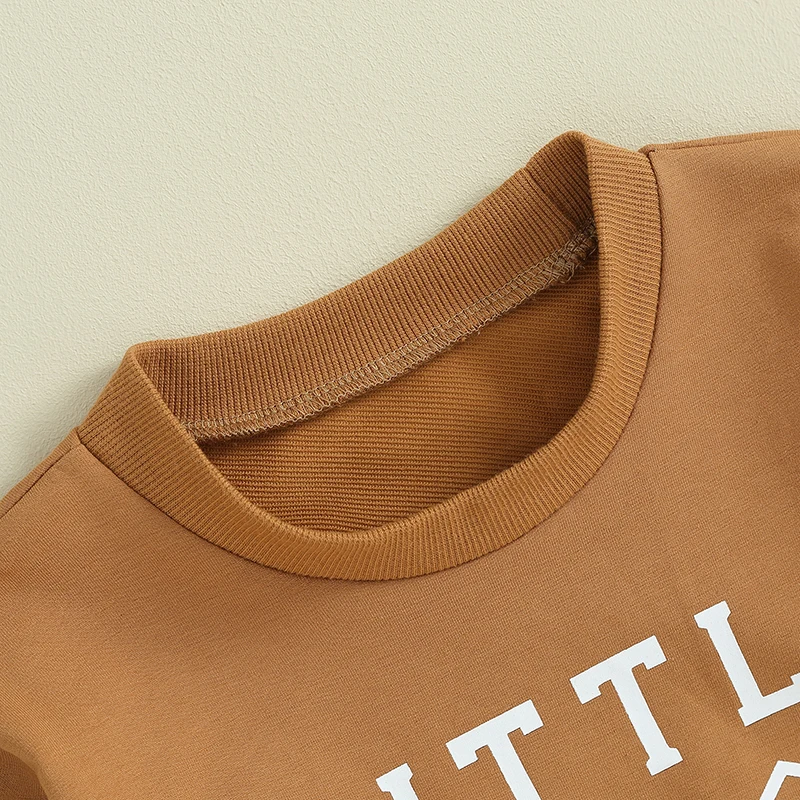 Halloween Toddler Boys Girls Sweatshirts - Cute Letter Print Crew Neck Long Sleeve Kids Pullovers for Fall - Trendy Tops for 2