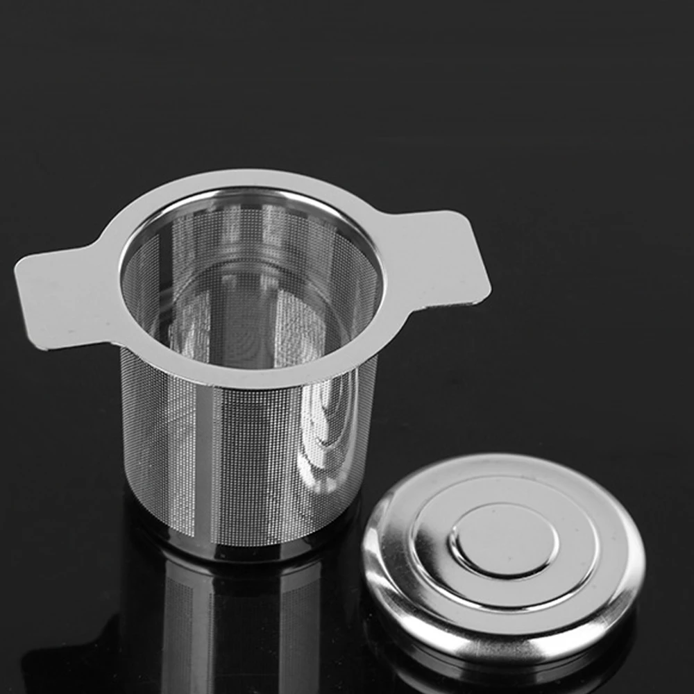 Stainless Steel Tea Infuser Mesh Strainer with Lid Tea Steeper to Steep Loose Leaf Mesh Filter Strainer Accessory
