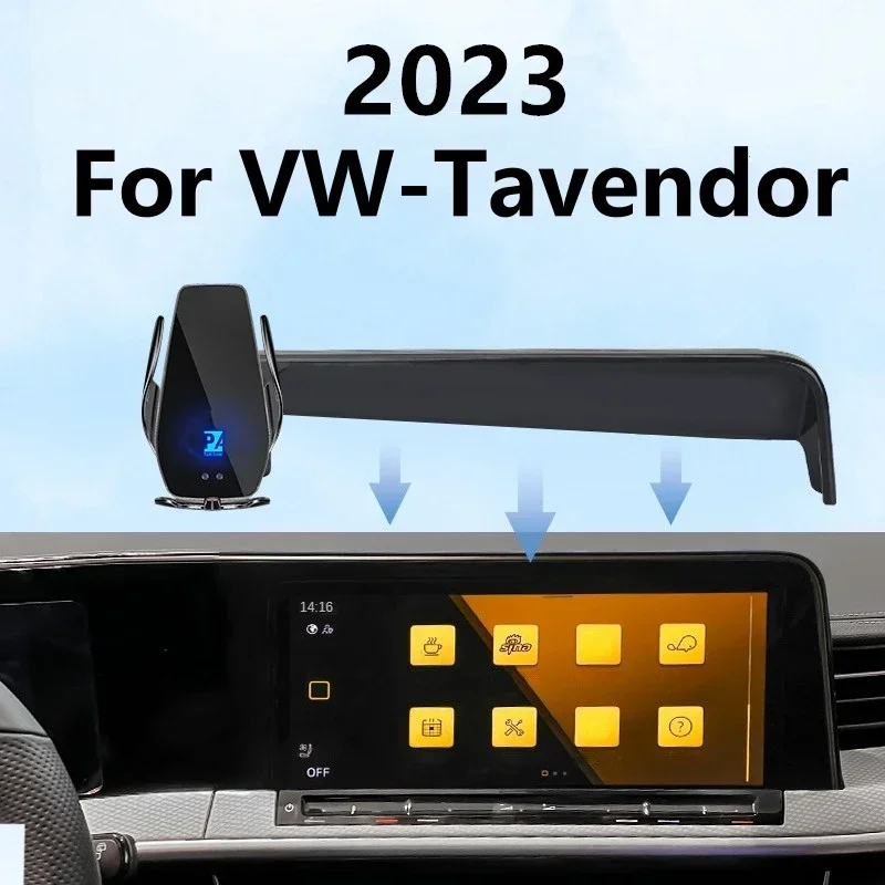 

For 2023 Volkswagen VW Tavendor Car Screen Phone Holder Wireless Charger Navigation Modification Interior 12 Inch Size