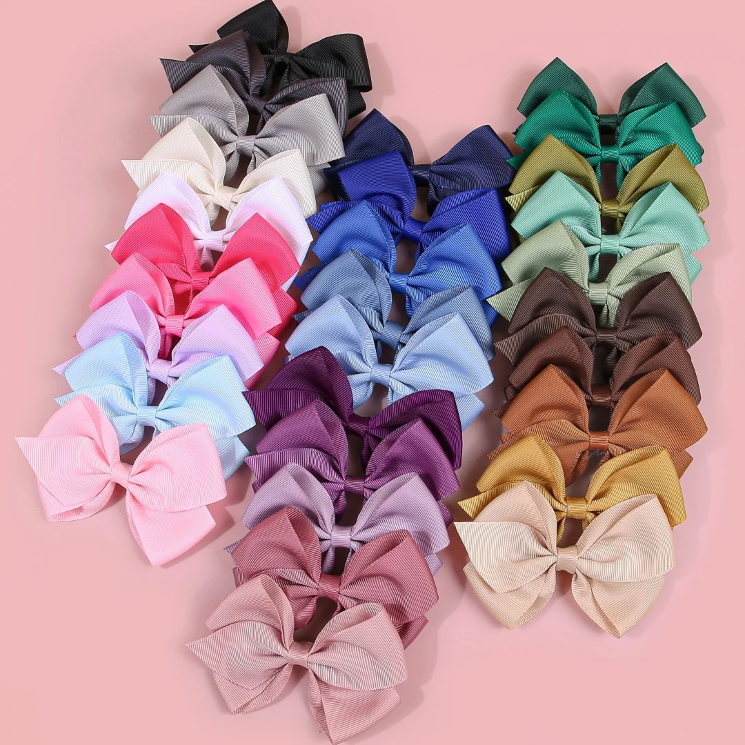 5 Stück süße Ripsband-Haarschleifen-Clips für Mädchen, niedliche Haarspangen, 30 Farben, Haarschleifen, Haarspangen, Clips, Kinder-Haar-Accessoires – Detail 7