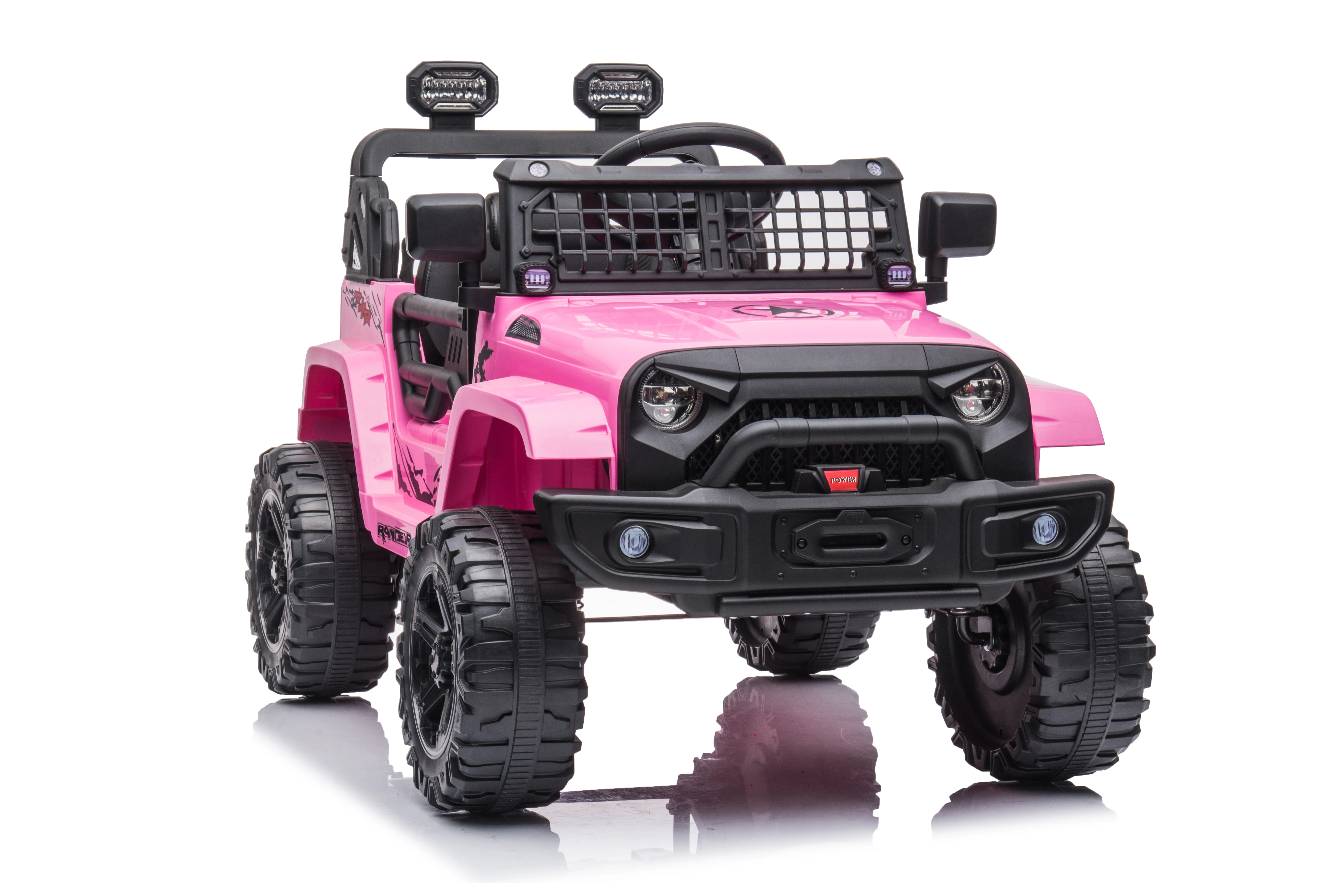 

Powered Ride-On truck,12V Battery Parent Remote Control, Foot Pedal, FM,LED Headlights