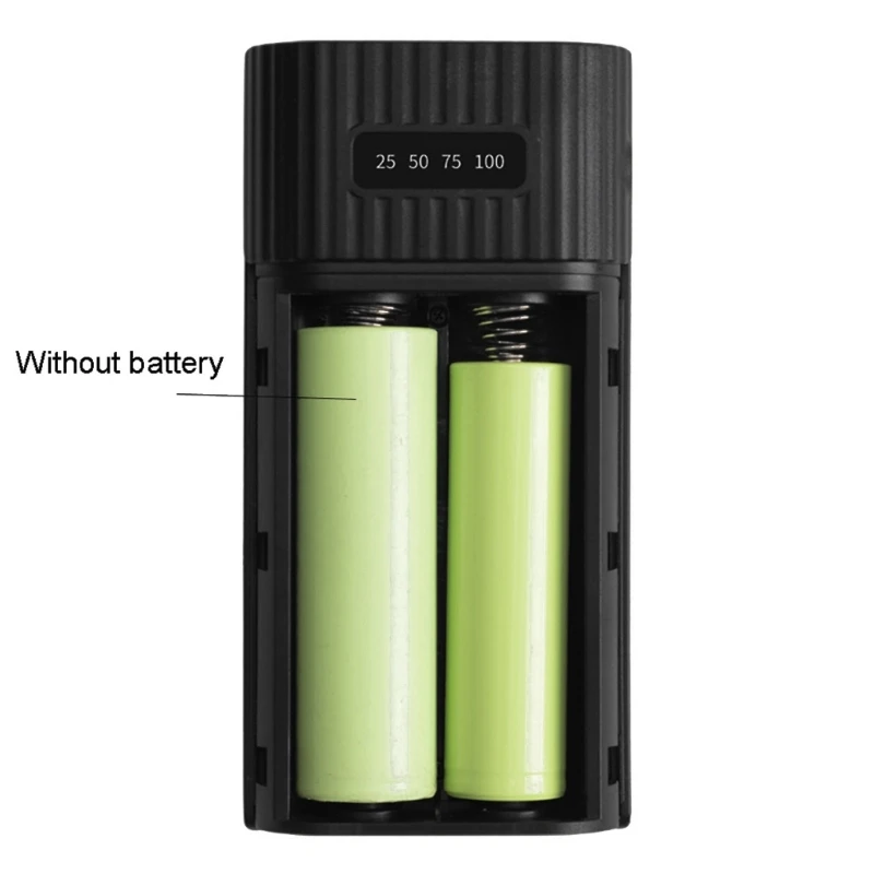 DIY 18650 18700 20700 21700 Battery Power Bank Charger Type C PD+QC3.0 USB Output Flashlight Cellphone Tablet