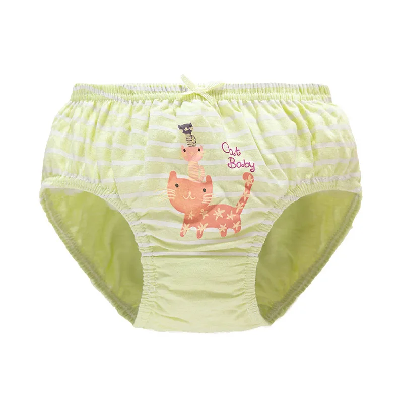 5Pcs/Box Children Girl Underwear Soft Cotton Girls Briefs Panty Pretty Cat Cartoon Kids Knickers Skin-friendly Panties For Girls