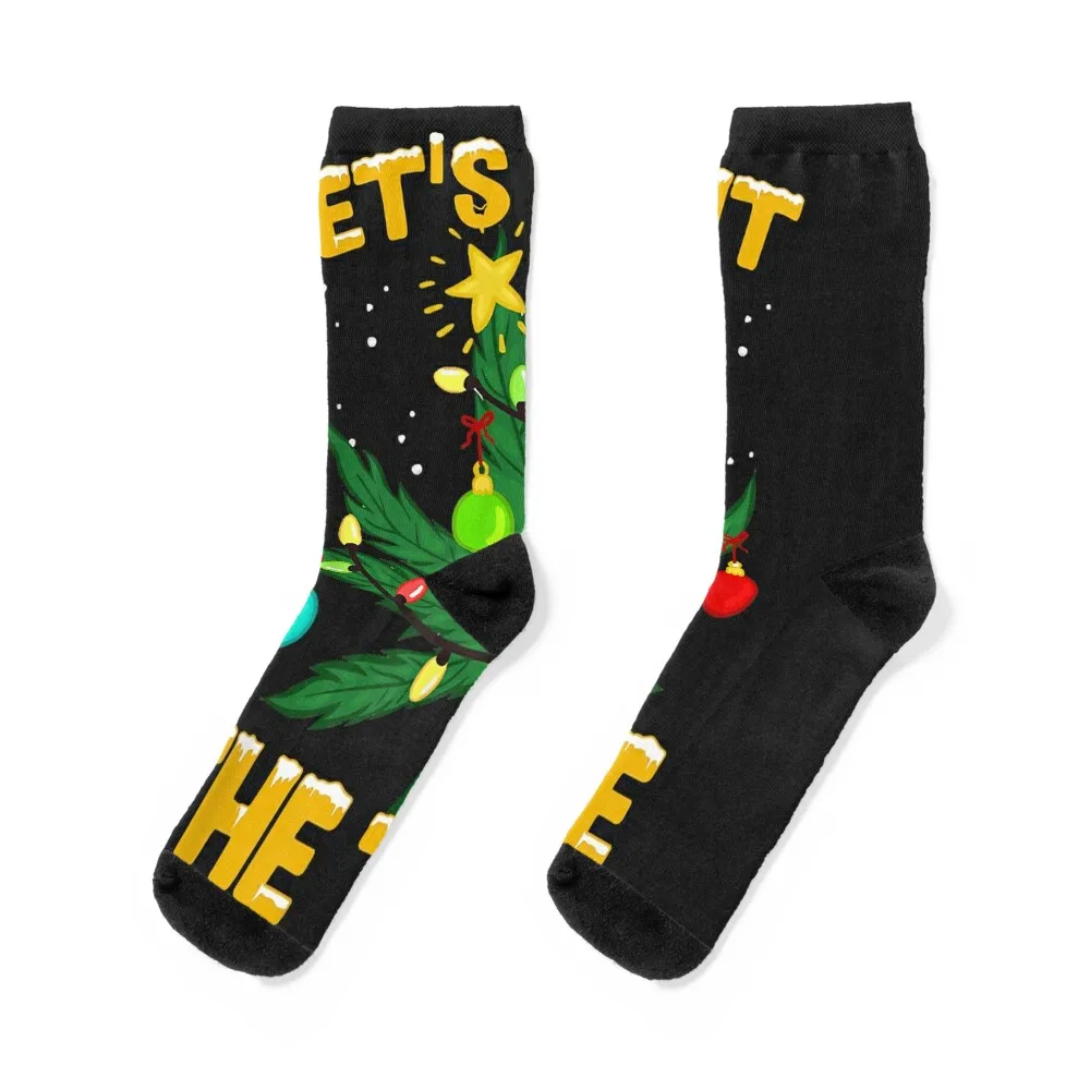 

Let's светильник, это дерево, винтажные Рождественские Носки с рисунком марихуаны, милые цветные носки для мальчиков и детей, женские носки