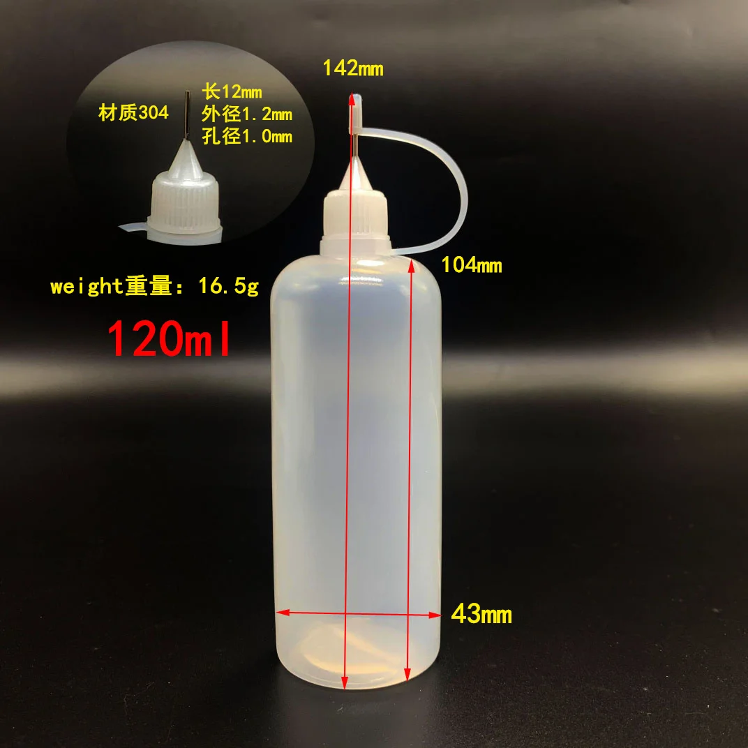 Glue Applicator 5/10/20/30/50/100/120ML Resuable Needle Tip Plastic Bottle Paper Quilling DIY Scrapbooking Paper Craft Tool