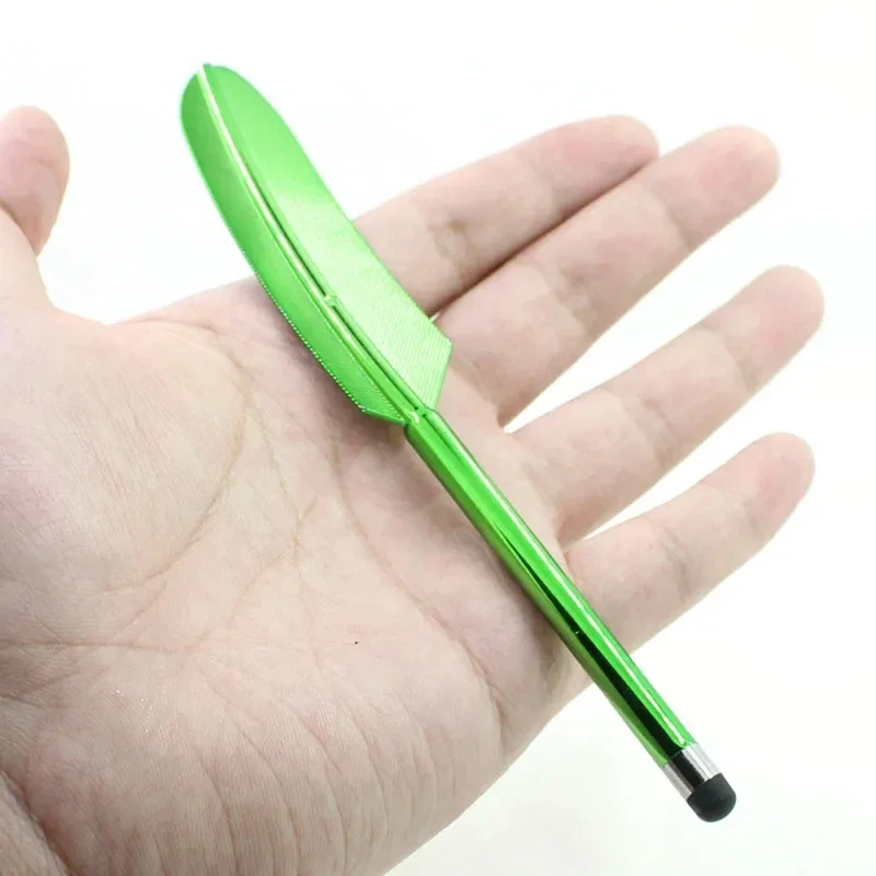 Capacitance Pen Universal Tablet Touch Screen Pen Styluses Capacitive Pen Mobile Phone Fashion Feather Shape Plastic Painting