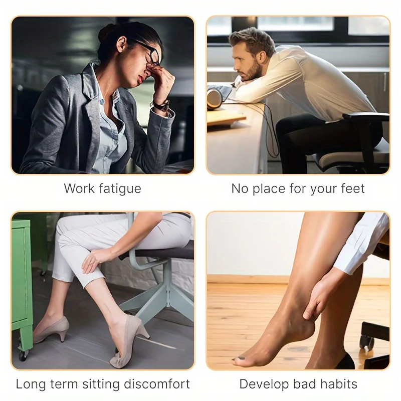 1pcs Step Foot Stool Under Desk Massage Pedal Relieves Tired Feet Anti Cross Legs for Office Home Desk Ergonomic Foot Rest