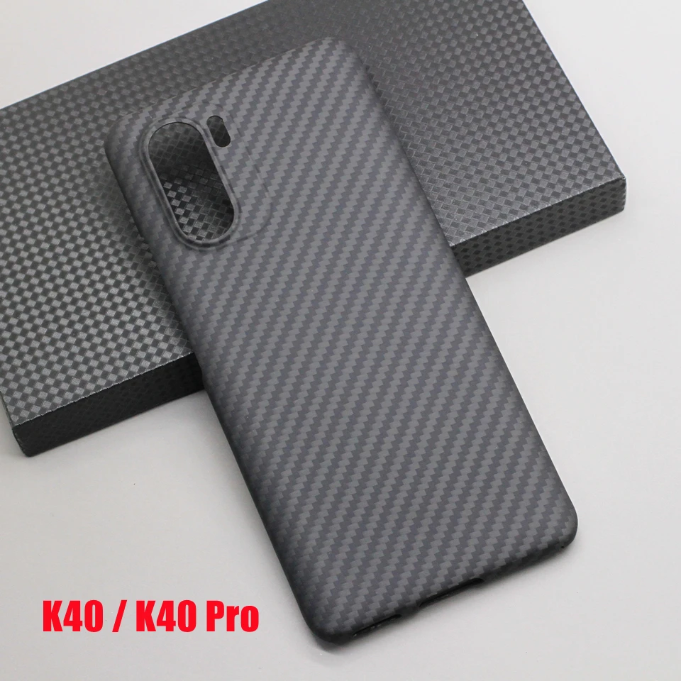 Amstar Pure Carbon Fiber Phone Case for Xiaomi Redmi K50 K40 Pro Game Enhanced Edition K40S Ultra-thin Aramid Fiber Cover Case