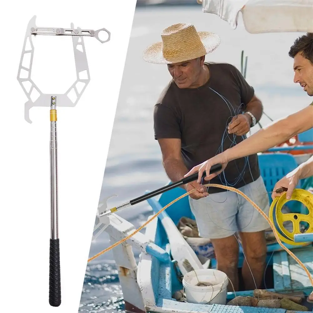 

Multifunctional Telescoping Dock Boat Hook Rope Dock Line Mooring Rope Boat Line Mooring Rope Threader Free Shipping