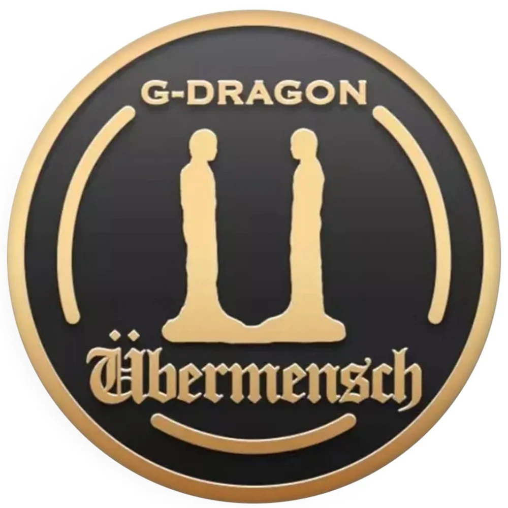 【G-DRAGON】 Ubermensch l Badge (Set of 2) KPOP G-DRAGON Übermensch Tinplate Badges High Quality INS