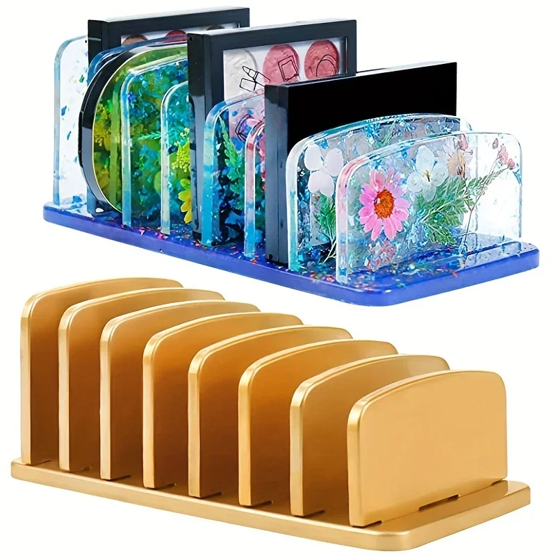 1 set Silicone Resin Mold for Eye Shadow and Makeup Brush Storage-Display Organizer and DIY Craft Jewelry Making Mold