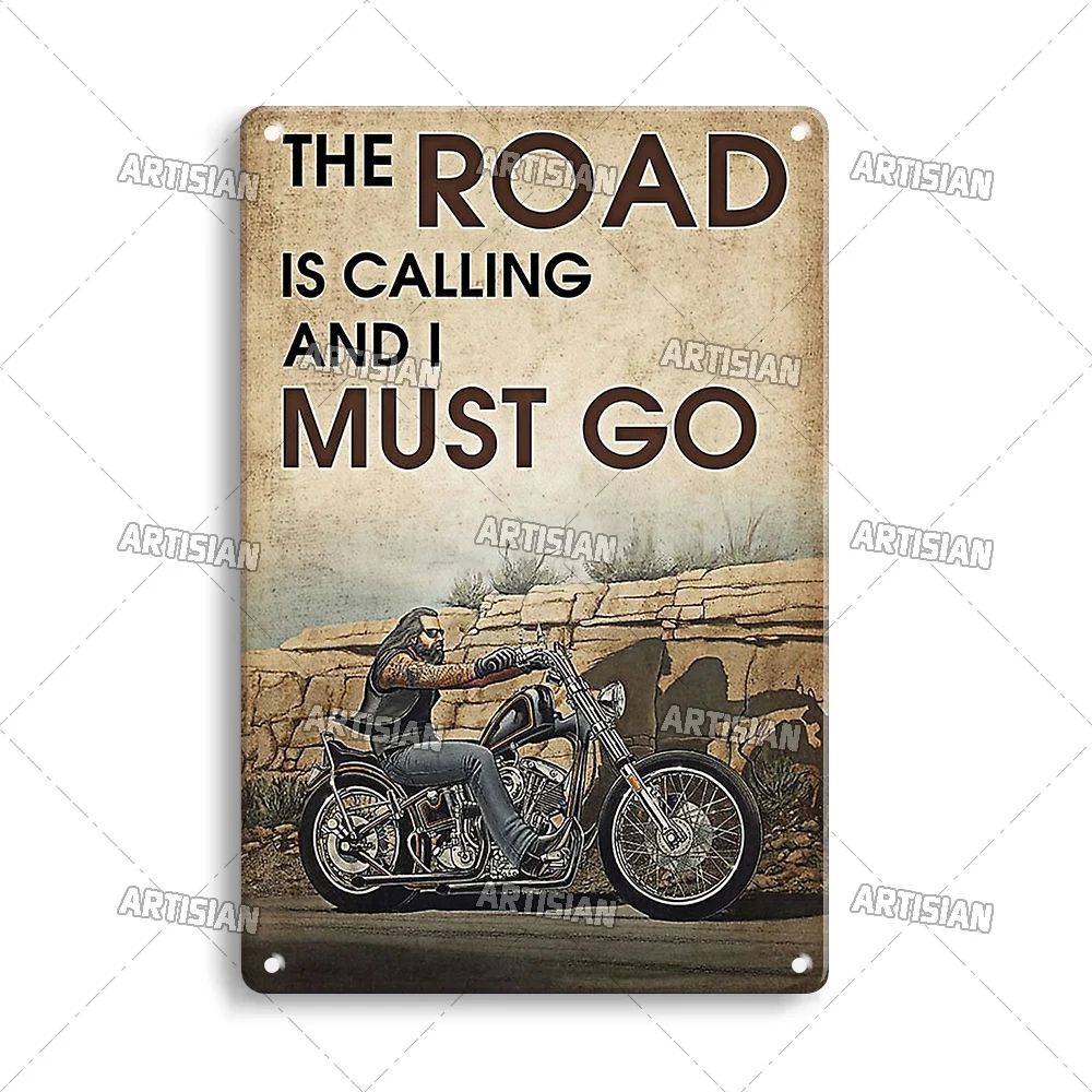 Artisian Riding Targa in metallo Targa in metallo per moto Poster decorativo per moto Decorazione da parete Garage Bar Pub Club Hotel Cafe Cucina  15