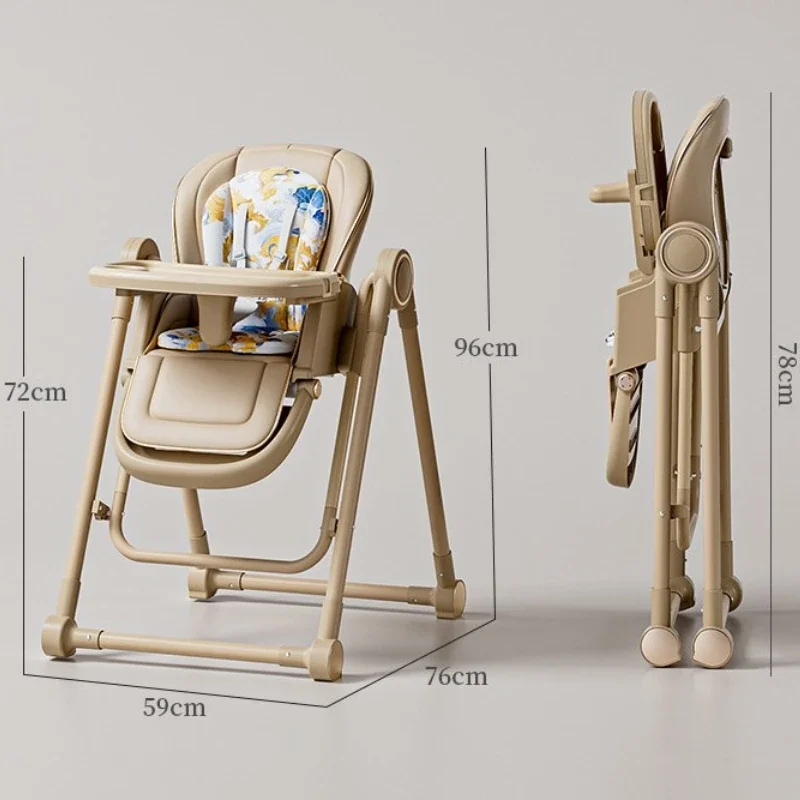 Multifunctional Baby Dining Chair Lying and Folding Baby Rocking Chair Children's Dining Table and Adjustable Height Baby Dining Chair