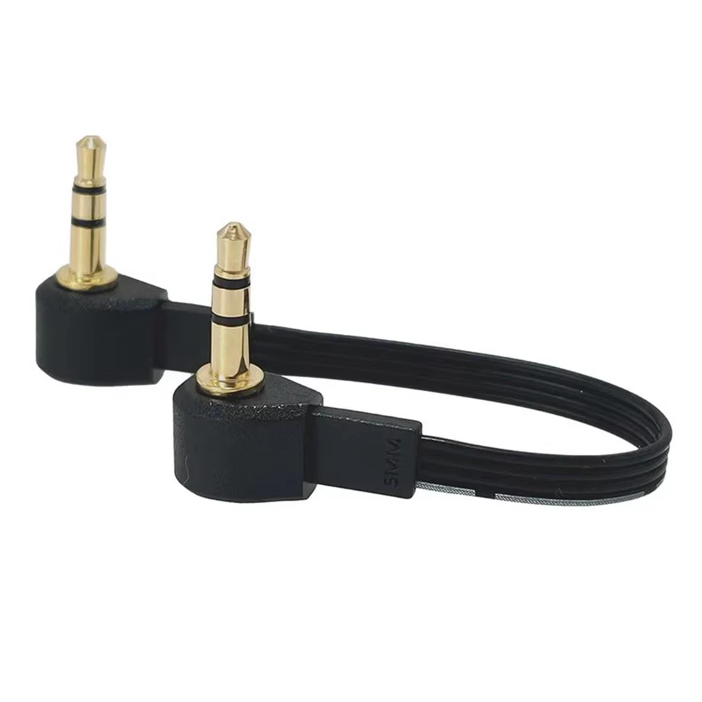 Short 5cm 20cm 3.5mm Plug to Plug 90° Right Angle Aux Audio Cable 3.5mm Jiack Cable 30cm 50cm